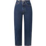Indigofarbene LEVI'S High Waist Jeans aus Denim für Damen Weite 28 