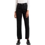 Schwarze Bestickte LEVI'S Jeans mit Stickerei mit Reißverschluss aus Denim für Damen Größe S Weite 24 