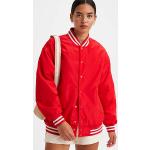 Reduzierte Rote Oversize LEVI'S College-Jacken für Damen Größe L 