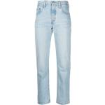 Reduzierte Hellblaue LEVI'S Straight Leg Jeans mit Reißverschluss aus Baumwolle für Damen 