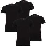 Reduzierte Schwarze LEVI'S Rundhals-Ausschnitt Feinripp-Unterhemden aus Baumwollmischung für Herren Größe S 4-teilig 