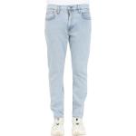 Reduzierte Blaue LEVI'S Slim Fit Jeans mit Reißverschluss aus Denim für Herren für den für den Sommer 
