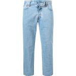 Hellblaue Bestickte LEVI'S 501 Jeans mit Stickerei aus Denim für Herren Weite 30, Länge 30 für den für den Frühling 