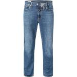 Reduzierte Blaue Bestickte LEVI'S 514 Jeans mit Stickerei aus Denim für Herren Weite 29, Länge 30 