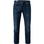 Dunkelblaue Bestickte LEVI'S 511 Slim Fit Jeans aus Denim für Herren Weite 29, Länge 30 