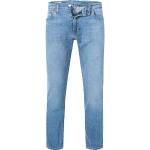 Blaue Bestickte LEVI'S 512 Slim Fit Jeans aus Baumwolle für Herren Weite 29, Länge 30 für den für den Frühling 