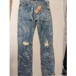 Blaue LEVI'S 501 Justin Timberlake Slim Fit Jeans aus Denim für Herren Weite 32, Länge 34 