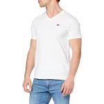 Reduzierte Weiße Langärmelige LEVI'S V-Ausschnitt T-Shirts für Herren Größe XS 