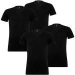 Reduzierte Schwarze LEVI'S V-Ausschnitt Feinripp-Unterhemden aus Baumwollmischung für Herren Größe S 2-teilig 