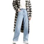 Blaue Vintage LEVI'S Baggy Jeans & Loose Fit Jeans mit Reißverschluss aus Denim für Damen Größe L Weite 28 