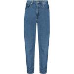 Blaue Loose Fit LEVI'S Mom-Jeans mit Reißverschluss aus Denim für Damen 