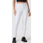 Weiße LEVI'S Slim Fit Jeans mit Reißverschluss aus Baumwollmischung für Damen Weite 28, Länge 30 