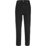 Schwarze LEVI'S Mom-Jeans mit Reißverschluss aus Denim für Damen Größe XXL 