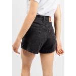 Schwarze LEVI'S High Waist Shorts aus Baumwolle für Damen Größe XXL 