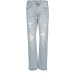 Indigofarbene Bestickte LEVI'S 501 Jeans mit Stickerei mit Knopf aus Baumwolle für Damen Größe XS 
