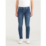 Blaue LEVI'S 512 Slim Fit Jeans aus Denim für Herren Weite 36 