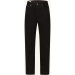 Schwarze LEVI'S 501 Straight Leg Jeans aus Baumwolle für Damen Größe S 