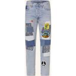 Reduzierte Indigofarbene LEVI'S 501 5-Pocket Jeans aus Baumwolle für Herren 