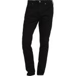 Schwarze Unifarbene Elegante LEVI'S 512 Slim Fit Jeans mit Reißverschluss aus Denim für Herren Weite 29, Länge 32 