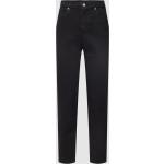 Schwarze Loose Fit LEVI'S Tapered Jeans mit Reißverschluss aus Baumwolle für Damen Größe XXL Weite 25 