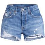 Indigofarbene Nachhaltige LEVI'S 501 Jeans-Shorts aus Baumwolle für Damen Größe XS - versandkostenfrei 