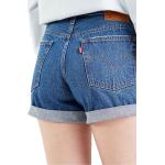 Reduzierte Blaue Vintage LEVI'S 501 Jeans-Shorts aus Denim für Damen für Festivals 