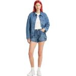 Blaue Vintage LEVI'S Jeans-Shorts aus Denim für Damen für den für den Sommer 