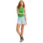 Hellblaue LEVI'S 501 Jeans-Shorts aus Baumwolle für Damen für den für den Sommer 
