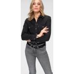 Reduzierte Schwarze Gesteppte LEVI'S Jeansblusen aus Denim für Damen Größe XS 
