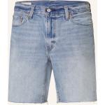 Indigofarbene LEVI'S Jeans-Shorts mit Fransen aus Baumwolle für Herren für den für den Sommer 