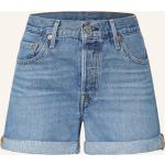 Indigofarbene LEVI'S 501 Jeans-Shorts aus Baumwolle für Damen Größe XS für den für den Sommer 