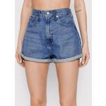 Reduzierte Blaue LEVI'S Jeans-Shorts aus Denim für Damen Größe XL für den für den Sommer 