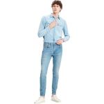 Reduzierte Blaue LEVI'S 512 Slim Fit Jeans mit Pelikan-Motiv aus Leder für Herren Größe XXL Weite 29 