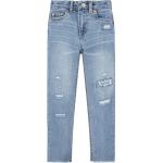 Reduzierte Hellblaue LEVI'S 512 Slim Jeans für Kinder mit Reißverschluss aus Denim für Jungen Größe 110 