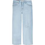 Reduzierte Hellblaue LEVI'S 5-Pocket Jeans für Kinder mit Reißverschluss aus Denim für Mädchen Größe 158 