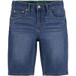 Reduzierte Blaue LEVI'S Jeans Shorts für Kinder mit Reißverschluss aus Denim für Jungen Größe 140 