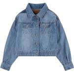 Reduzierte Blaue LEVI'S Kinderjeansjacken mit Knopf aus Baumwolle für Mädchen Größe 104 