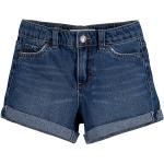 Reduzierte Blaue LEVI'S Jeans Shorts für Kinder mit Reißverschluss aus Baumwolle für Mädchen Größe 158 