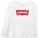 Reduzierte Weiße Langärmelige LEVI'S Longsleeves für Kinder & Kinderlangarmshirts aus Jersey für Mädchen 