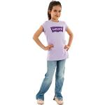 Reduzierte Rosa Kurzärmelige LEVI'S U-Ausschnitt Kinder T-Shirts aus Jersey für Mädchen 