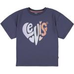 Reduzierte Blaue Oversize LEVI'S Rundhals-Ausschnitt Printed Shirts für Kinder & Druck-Shirts für Kinder für Mädchen Größe 128 