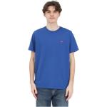 Reduzierte Blaue Kurzärmelige LEVI'S T-Shirts aus Baumwolle für Herren Größe L 