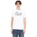 Reduzierte Weiße Kurzärmelige LEVI'S T-Shirts aus Baumwolle für Herren Größe M 