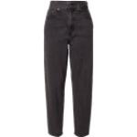 Dunkelgraue LEVI'S High Waist Jeans aus Denim für Damen Weite 24 