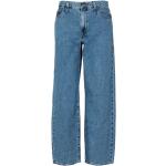 Blaue Loose Fit LEVI'S Straight Leg Jeans aus Denim für Damen Weite 28, Länge 30 
