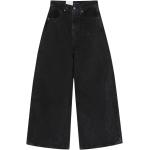 Reduzierte Schwarze Bestickte Loose Fit LEVI'S Bio Jeans mit Stickerei mit Reißverschluss aus Denim für Damen 