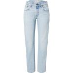 Blaue LEVI'S Straight Leg Jeans mit Reißverschluss aus Denim für Damen 