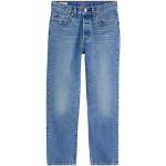 Blaue LEVI'S 501 Straight Leg Jeans aus Denim für Damen Größe S Weite 28, Länge 28 