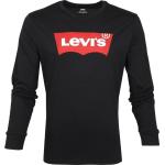 Reduzierte Schwarze Langärmelige LEVI'S T-Shirts für Herren Größe M 