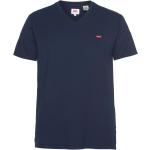 Blaue Kurzärmelige LEVI'S V-Ausschnitt T-Shirts für Herren Größe S 